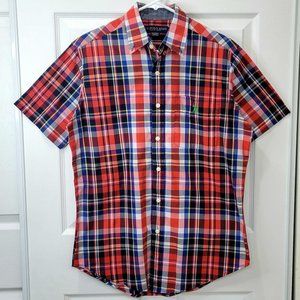 ❤U.S POLO ASSN. Men's Red Plaid Button Down Shirt